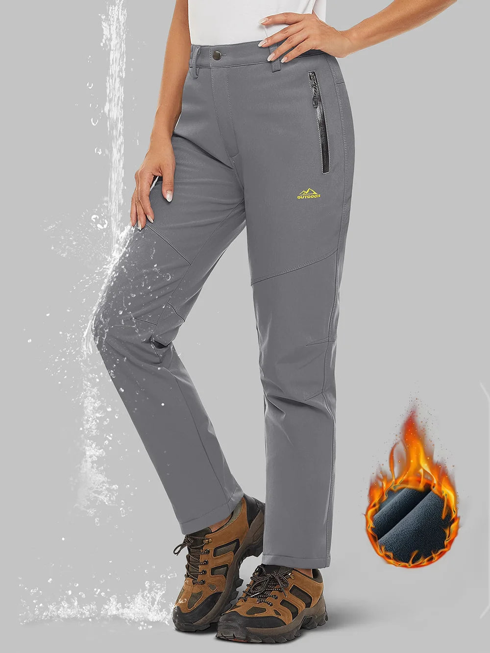 Pantalon Randonnée Femme Softshell Chaud, Déperlant & Multi-Poches - Storm Pants - Esprit Rando