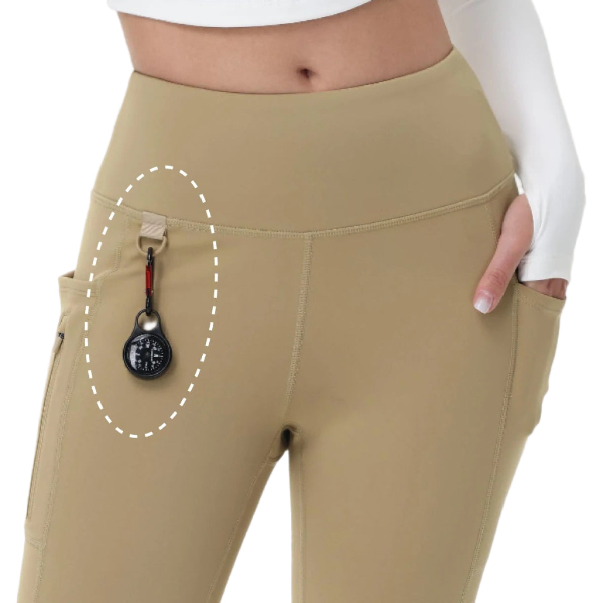 Pantalon Randonnée Femme en Legging Hiver Taille Haute, Doublé Polaire & Élégance - Glowy Pants - Esprit Rando