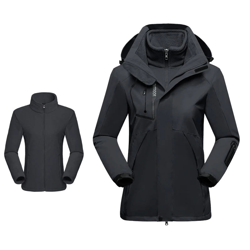 Veste Randonnée Femme 3 en 1 Polyvalente Hiver Outdoor - AureaShell - Esprit Rando