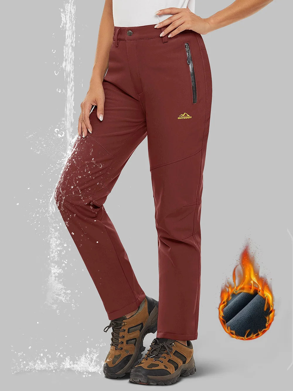 Pantalon Randonnée Femme Softshell Chaud, Déperlant & Multi-Poches - Storm Pants - Esprit Rando