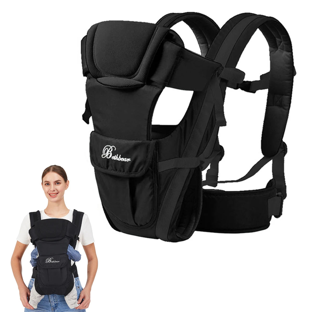 Porte bébé Randonnée Multi-positions - Système de portage modulable et ajustable - Bethbear - Esprit Rando