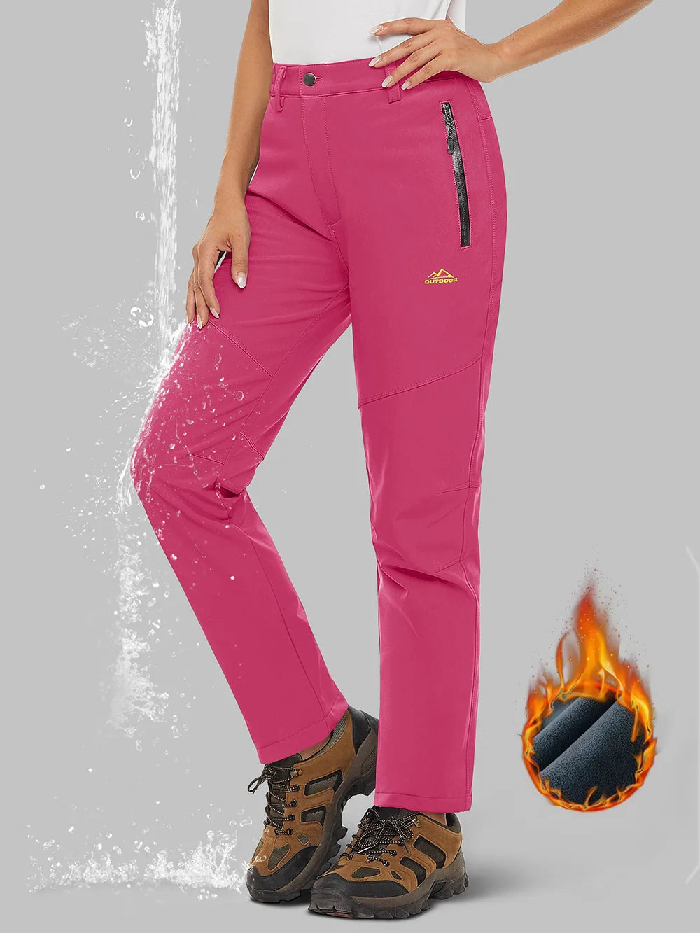 Pantalon Randonnée Femme Softshell Chaud, Déperlant & Multi-Poches - Storm Pants - Esprit Rando