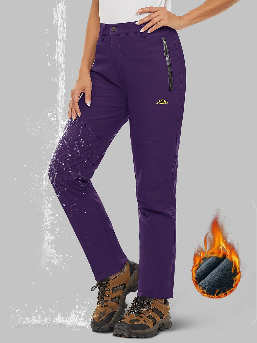 Pantalon Randonnée Femme Softshell Chaud, Déperlant & Multi-Poches - Storm Pants - Esprit Rando