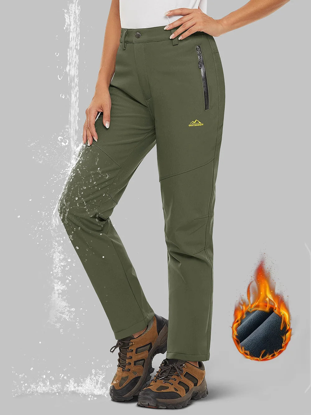 Pantalon Randonnée Femme Softshell Chaud, Déperlant & Multi-Poches - Storm Pants - Esprit Rando