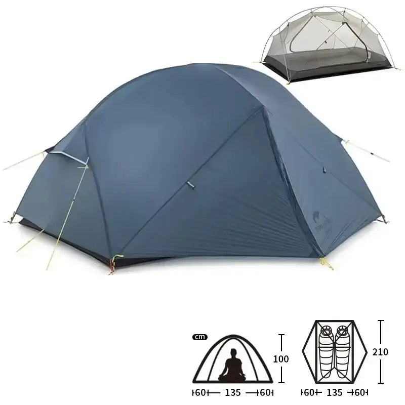 Tente Randonnée Ultralégère 2P/1P, Étanchéité Renforcée & Structure Alpine TRAILNEST Mongar UL 2 - Esprit Rando