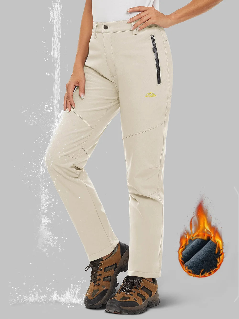 Pantalon Randonnée Femme Softshell Chaud, Déperlant & Multi-Poches - Storm Pants - Esprit Rando