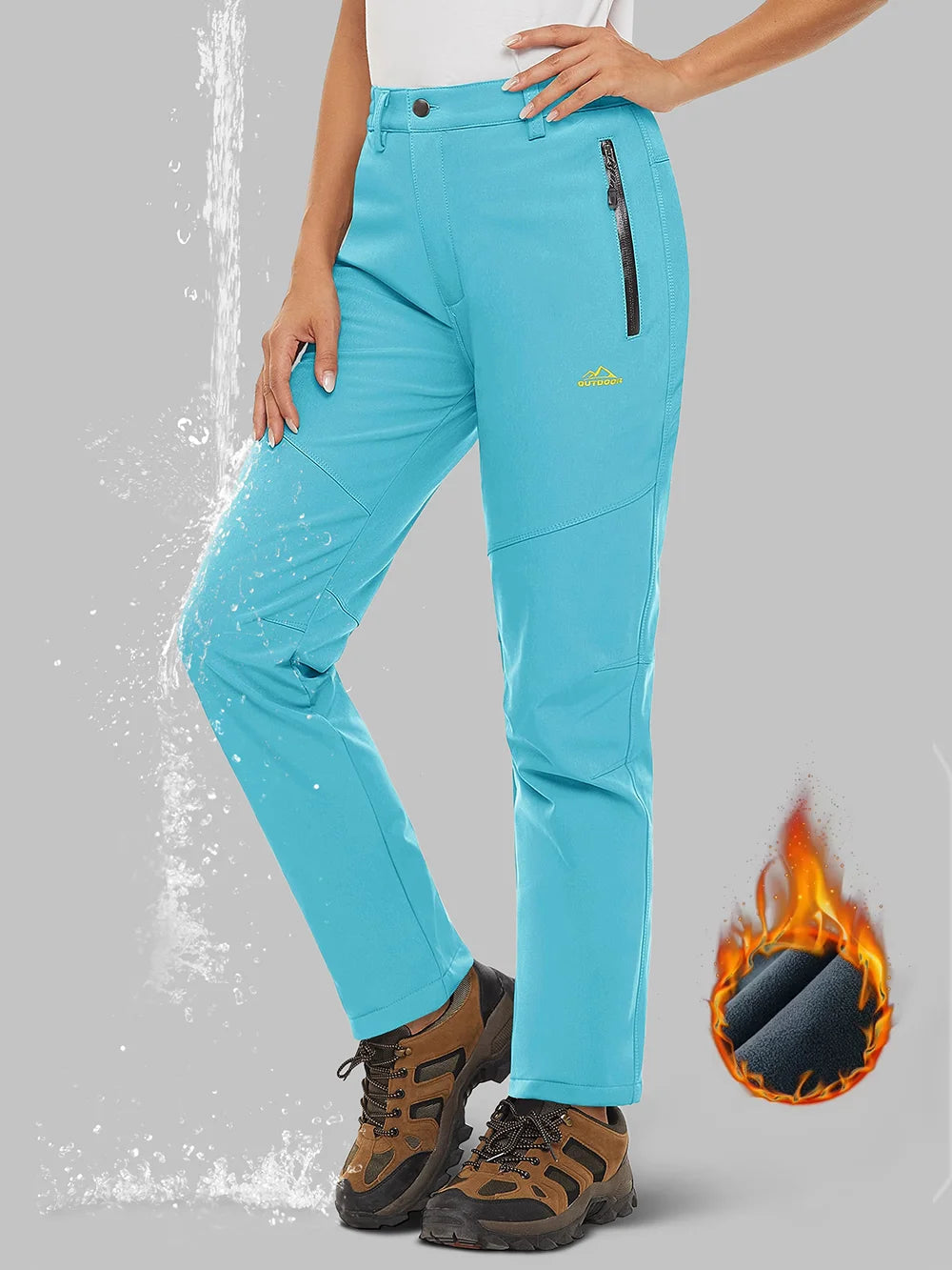 Pantalon Randonnée Femme Softshell Chaud, Déperlant & Multi-Poches - Storm Pants - Esprit Rando