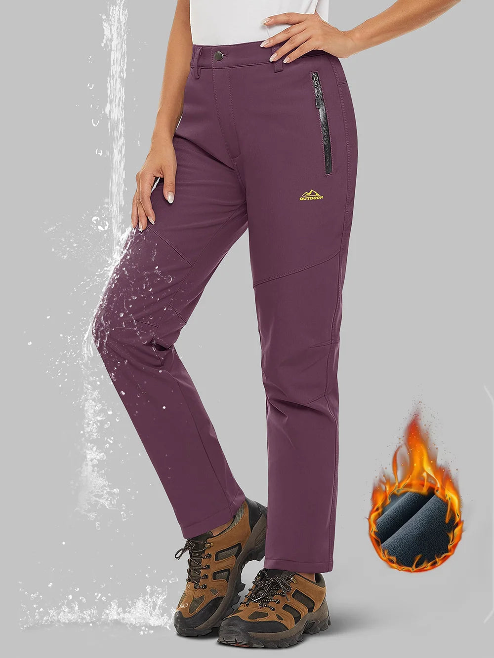 Pantalon Randonnée Femme Softshell Chaud, Déperlant & Multi-Poches - Storm Pants - Esprit Rando