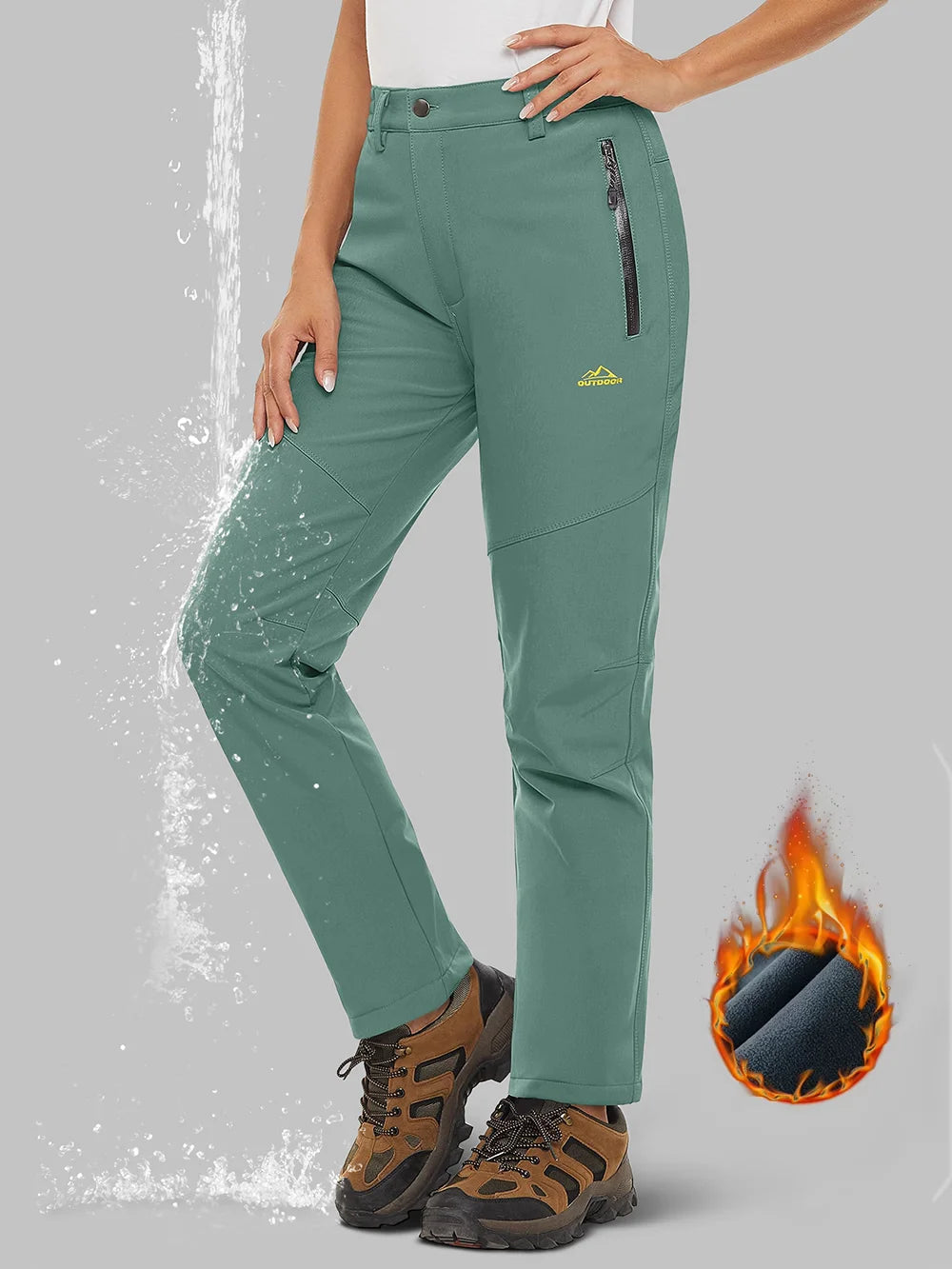 Pantalon Randonnée Femme Softshell Chaud, Déperlant & Multi-Poches - Storm Pants - Esprit Rando