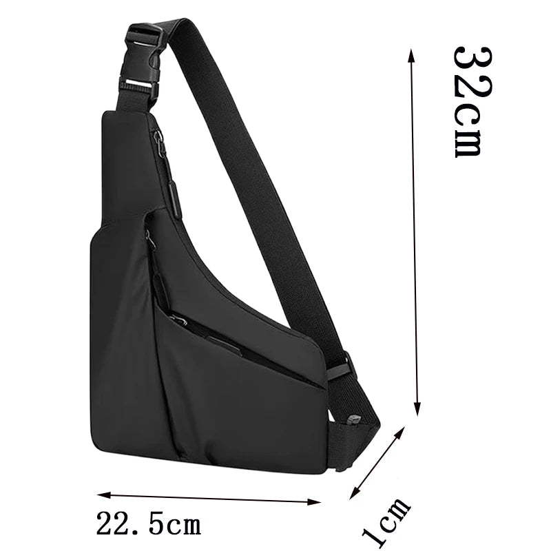 Sacoche Randonnée Homme Asymétrique – Légère & Moderne - Minimalisty - Esprit Rando