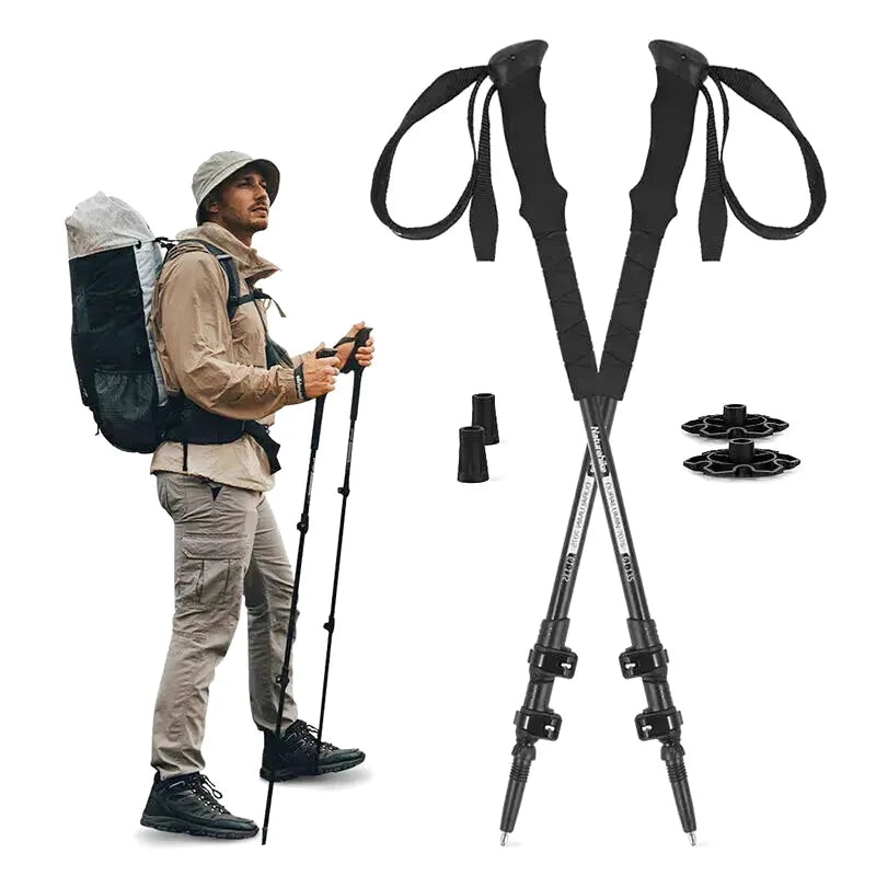 Bâton De Randonnée Télescopiques (56–135 cm) Quick Lock - Aluminium 7075 - Naturehike 135 - Esprit Rando