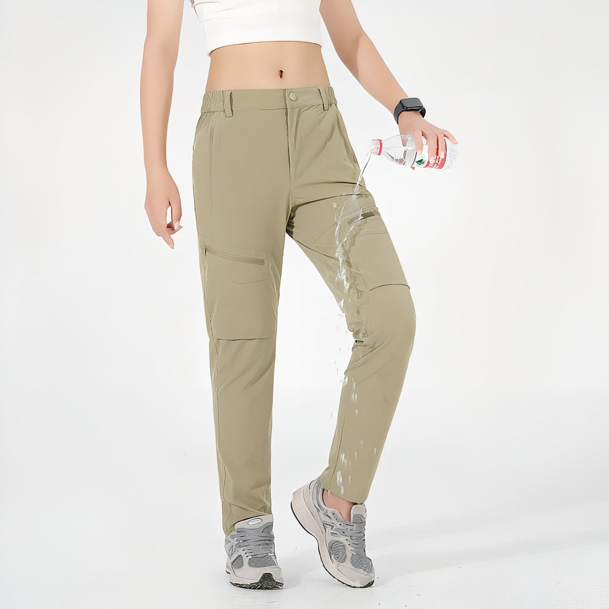 Pantalon Randonnée Femme Polaire, Imperméable & Protection Coupe-Vent- Cargo Pants - Esprit Rando