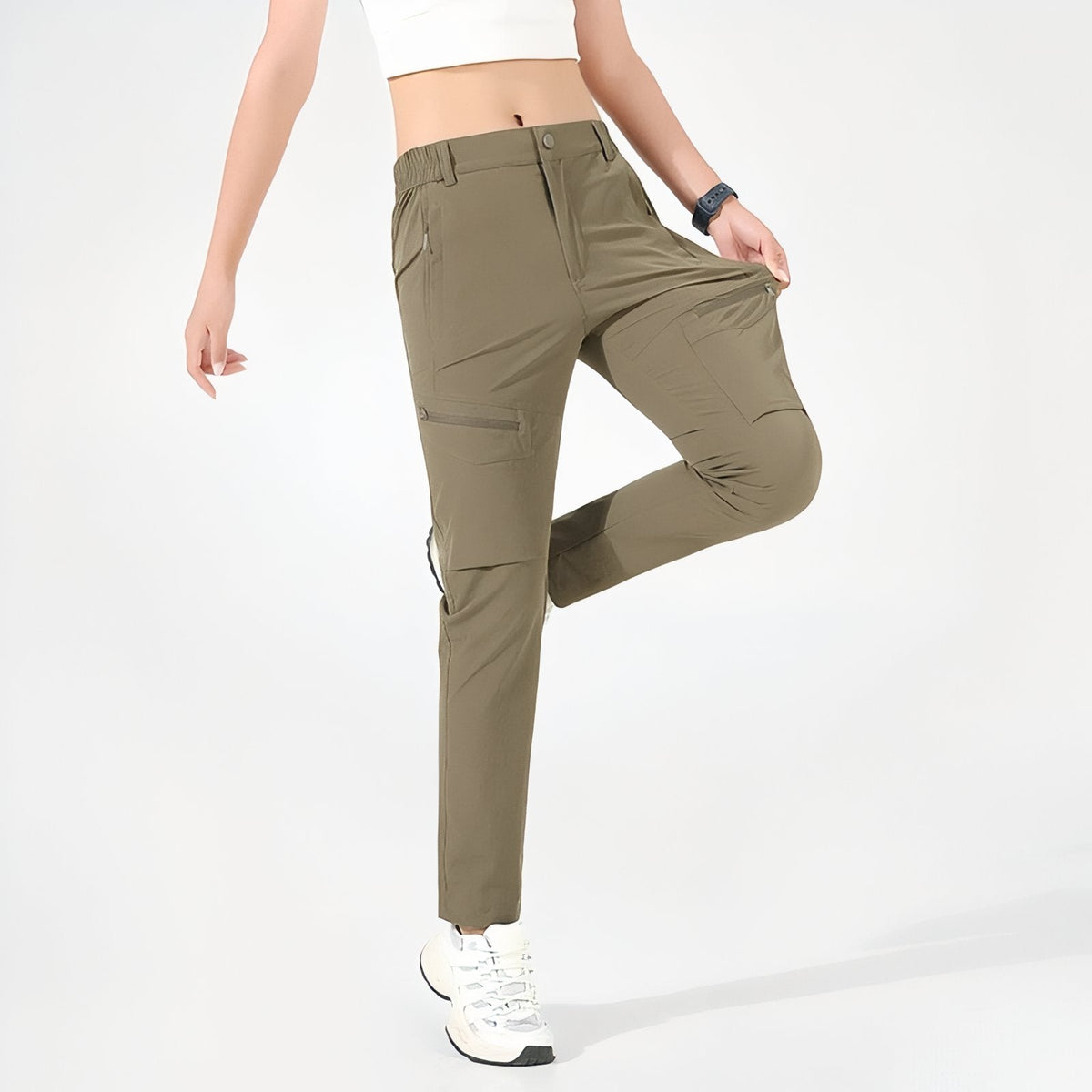 Pantalon Randonnée Femme Polaire, Imperméable & Protection Coupe-Vent- Cargo Pants - Esprit Rando