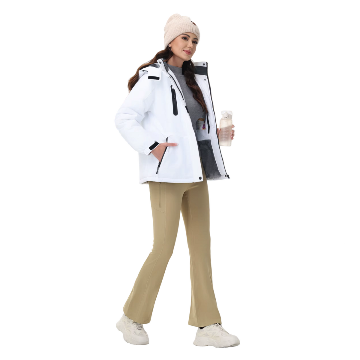 Pantalon Randonnée Femme en Legging Hiver Taille Haute, Doublé Polaire & Élégance - Glowy Pants - Esprit Rando