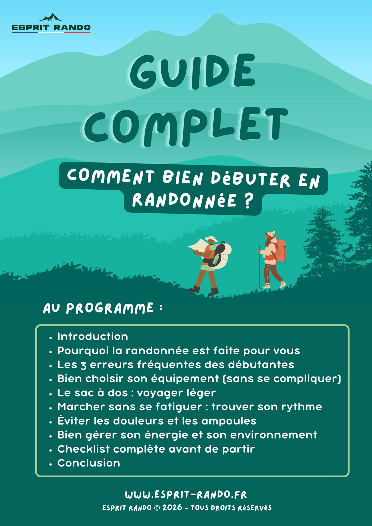 E-book - GUIDE COMPLET : Comment bien débuter en randonnée ?