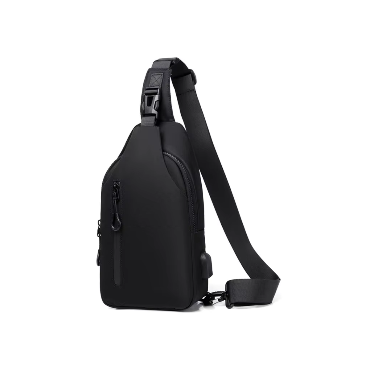 Sacoche Randonnée Bandoulière Déperlante avec Port USB — Nylon Oxford Résistant - TrailVolt - Esprit Rando
