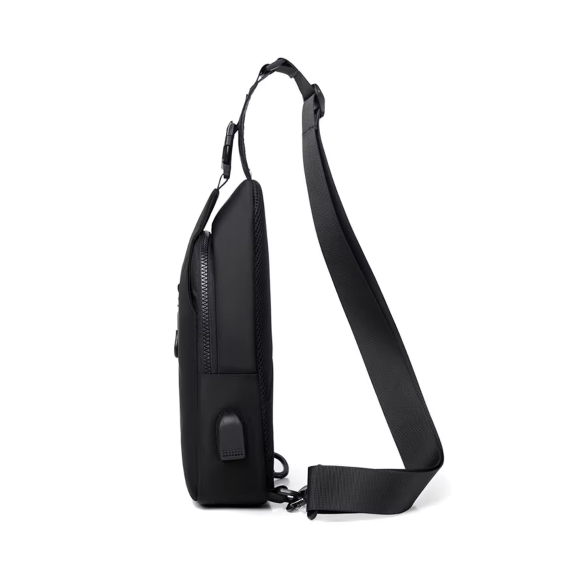 Sacoche Randonnée Bandoulière Déperlante avec Port USB — Nylon Oxford Résistant - TrailVolt - Esprit Rando