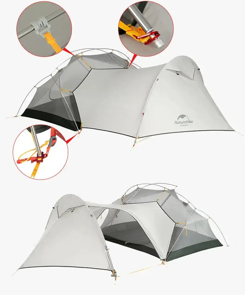 Tente Randonnée Ultralégère 2P/1P, Étanchéité Renforcée & Structure Alpine TRAILNEST Mongar UL 2 - Esprit Rando