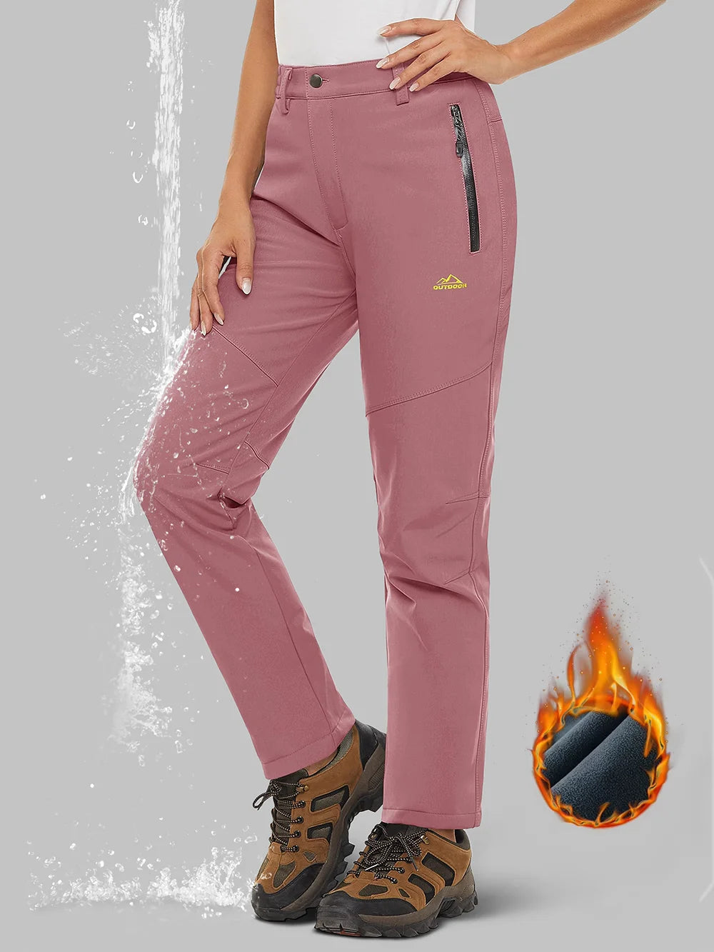 Pantalon Randonnée Femme Softshell Chaud, Déperlant & Multi-Poches - Storm Pants - Esprit Rando