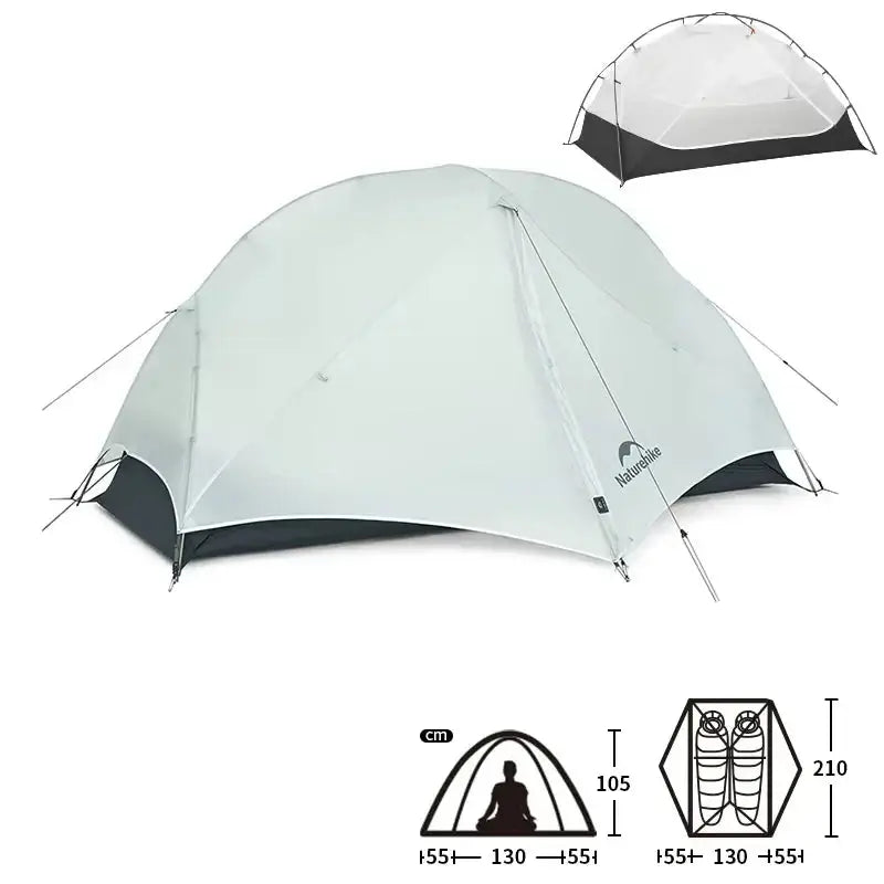 Tente Randonnée Ultralégère 2P/1P, Étanchéité Renforcée & Structure Alpine TRAILNEST Mongar UL 2 - Esprit Rando
