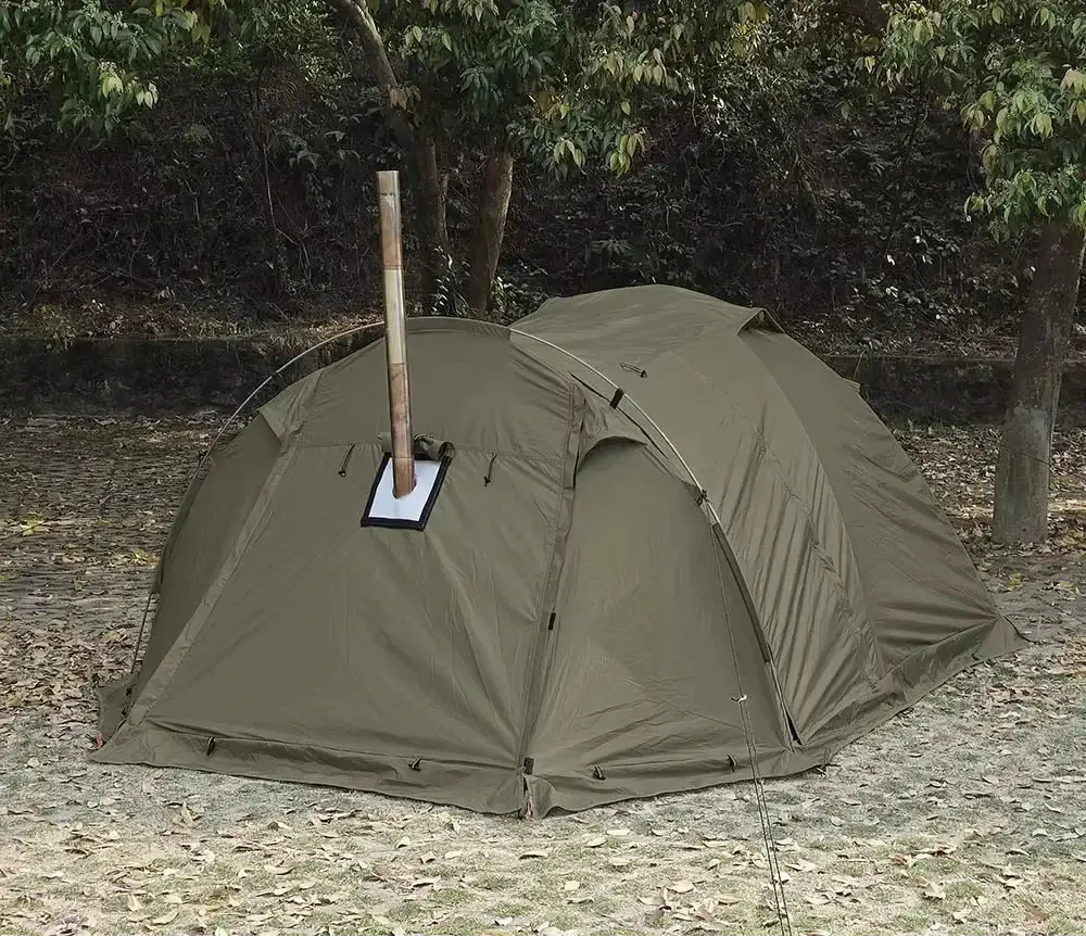 Tente Randonnée Dôme Hiver Compatible avec Mini Cheminée, Étanche - CAMPFLEX - Esprit Rando