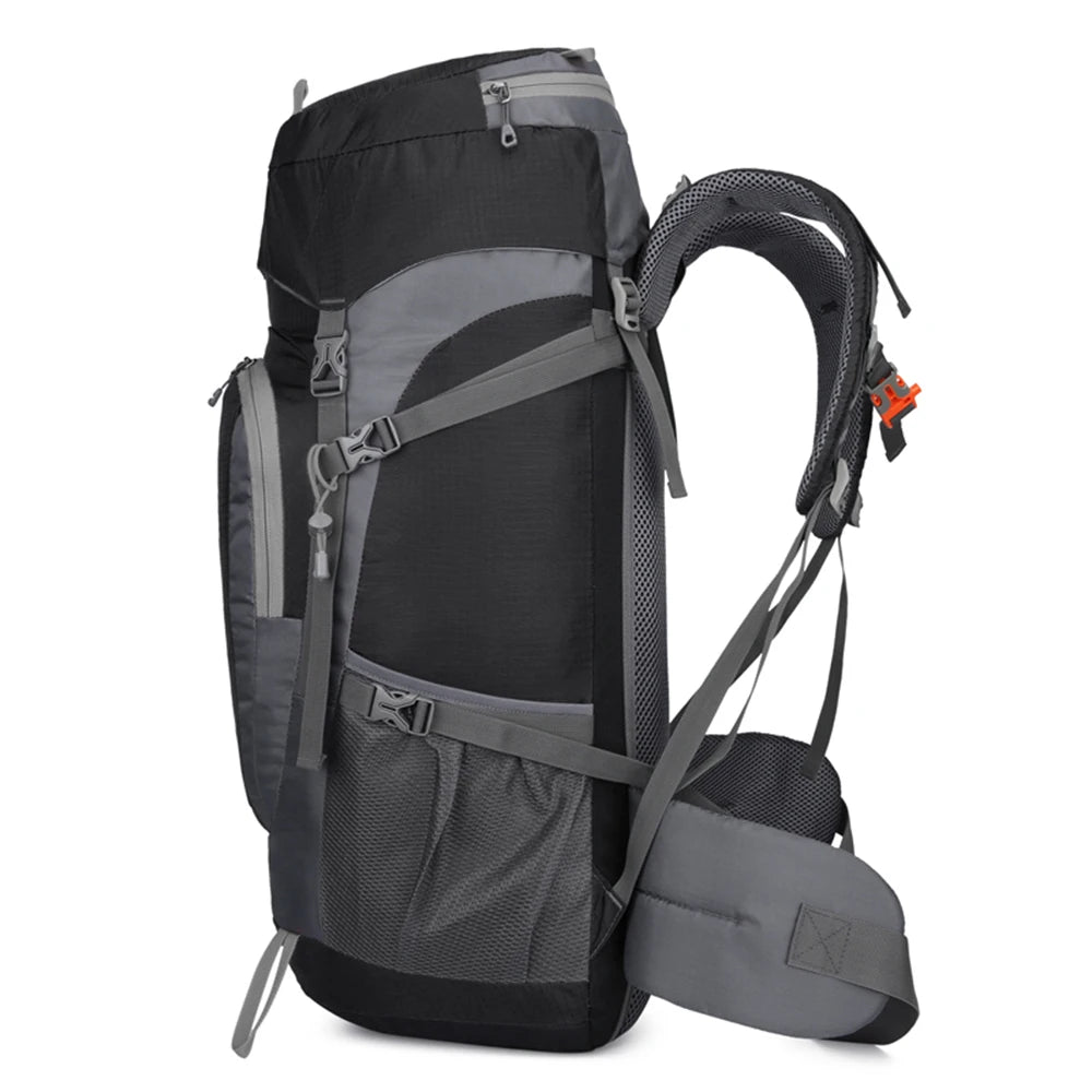 Sac de Randonnée Étanche 65L avec Housse de Pluie Intégrée - PeakTrail 65 - Esprit Rando