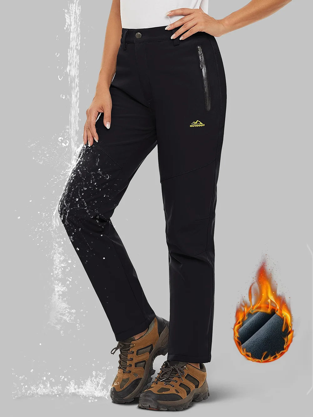 Pantalon Randonnée Femme Softshell Chaud, Déperlant & Multi-Poches - Storm Pants - Esprit Rando