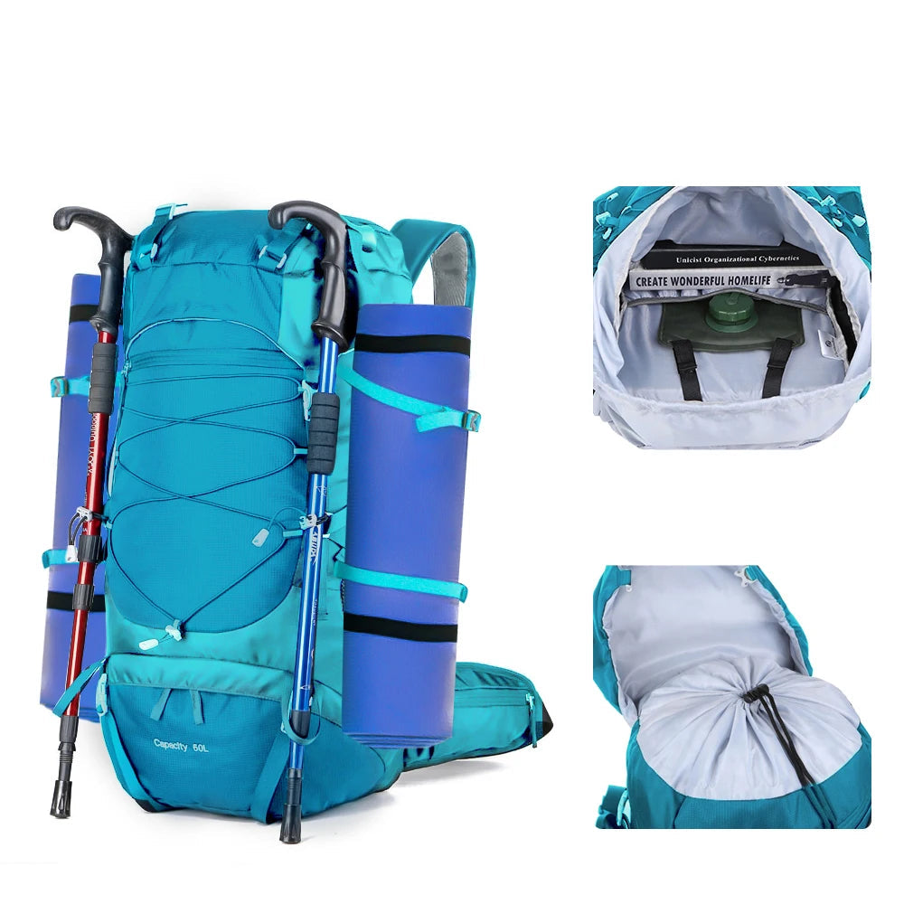Sac de Randonnée 50L Imperméable Léger et Respirant en Nylon Ripstop Léger - TrailMaster 70 - Esprit Rando