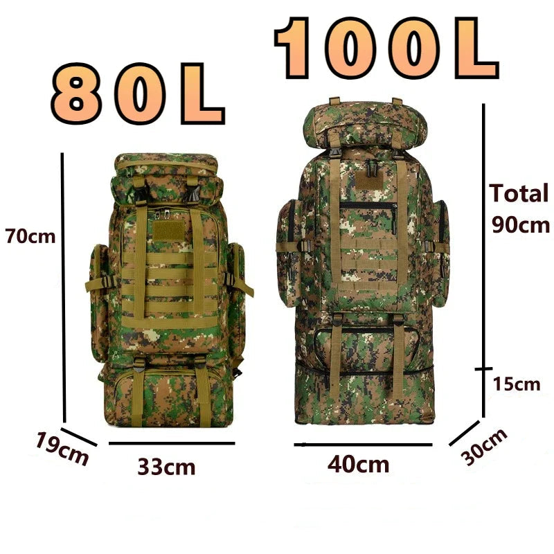 Sac de Randonnée Tactique 80 à 100L Résistant Organisation Militaire - TrekForce 80/100 - Esprit Rando