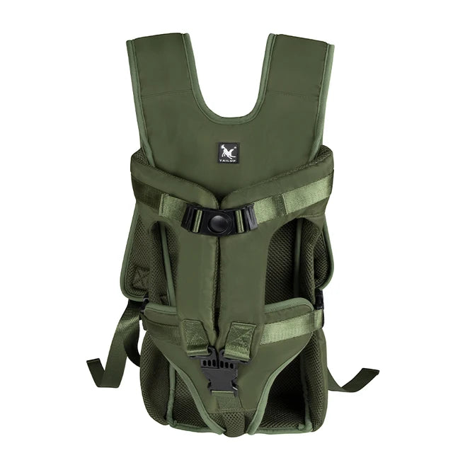 Sac Porte Chien Randonnée Ventral – Respirant, Ajustable & Ouverture Complète