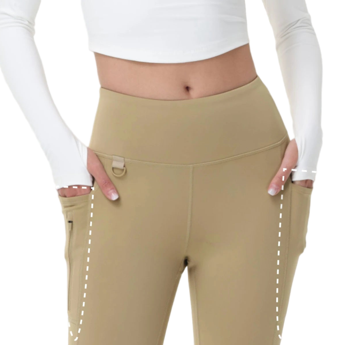 Pantalon Randonnée Femme en Legging Hiver Taille Haute, Doublé Polaire & Élégance - Glowy Pants - Esprit Rando