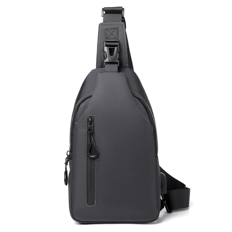 Sacoche Randonnée Bandoulière Déperlante avec Port USB — Nylon Oxford Résistant - TrailVolt - Esprit Rando