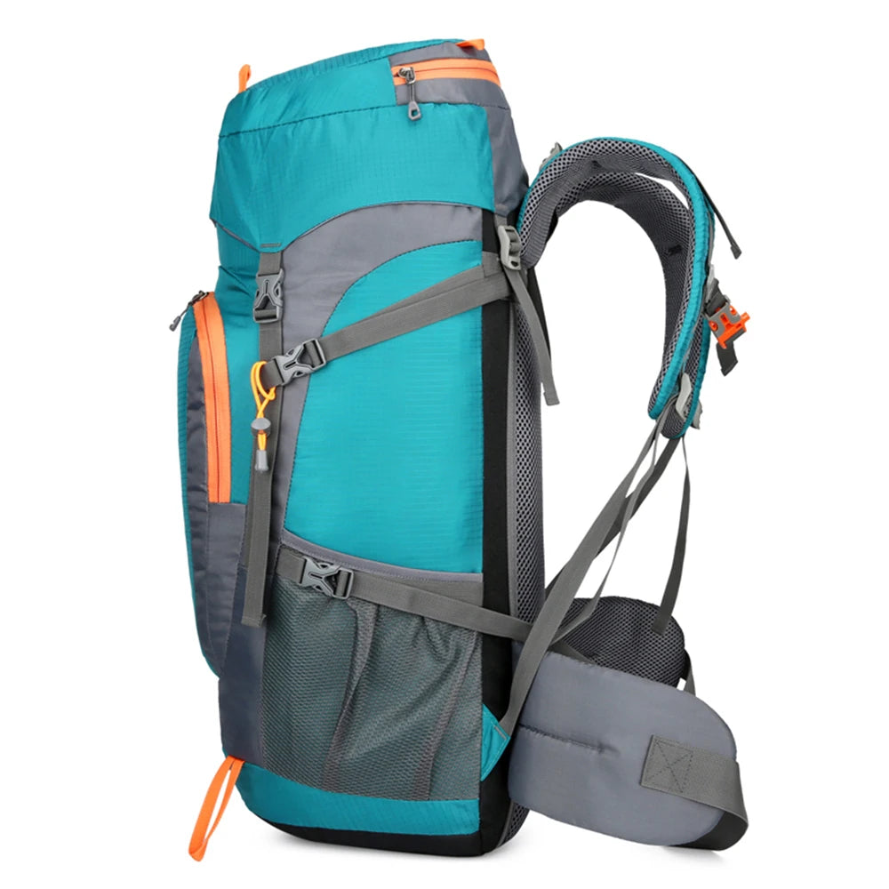 Sac de Randonnée Étanche 65L avec Housse de Pluie Intégrée - PeakTrail 65 - Esprit Rando