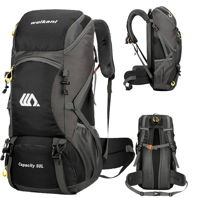Sac De Randonnée 50L Léger – Dos Ventilé, Nylon Déperlant & Portage Confort - TrekShell 50 - Esprit Rando
