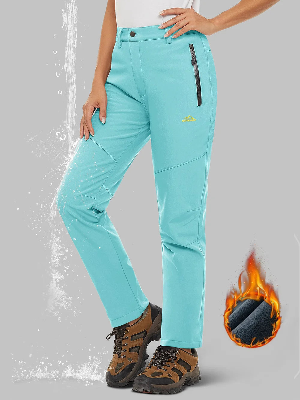 Pantalon Randonnée Femme Softshell Chaud, Déperlant & Multi-Poches - Storm Pants - Esprit Rando