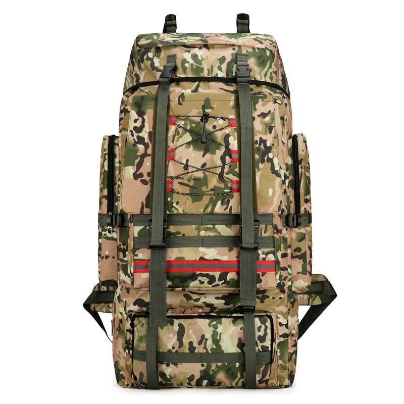 Sac De Randonnée Grande Capacité 130L – Nylon Imperméable, Système MOLLE & Portage Renforcé - TrekMaster 130 - Esprit Rando