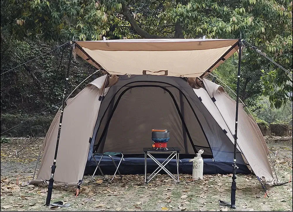 Tente Randonnée Dôme Hiver Compatible avec Mini Cheminée, Étanche - CAMPFLEX - Esprit Rando