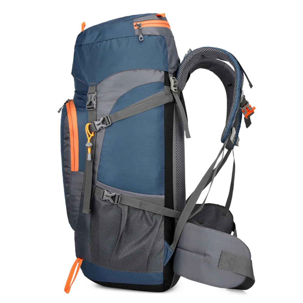 Sac de Randonnée Étanche 65L avec Housse de Pluie Intégrée - PeakTrail 65 - Esprit Rando