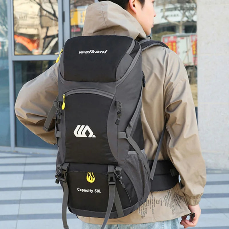 Sac De Randonnée 50L Léger – Dos Ventilé, Nylon Déperlant & Portage Confort - TrekShell 50 - Esprit Rando