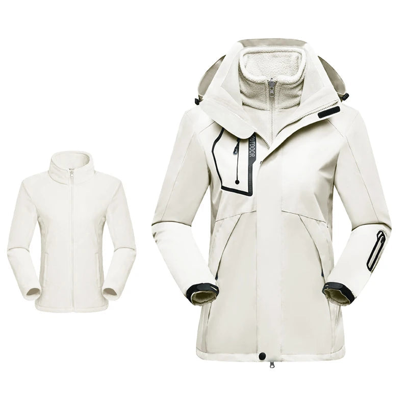 Veste Randonnée Femme 3 en 1 Polyvalente Hiver Outdoor - AureaShell - Esprit Rando