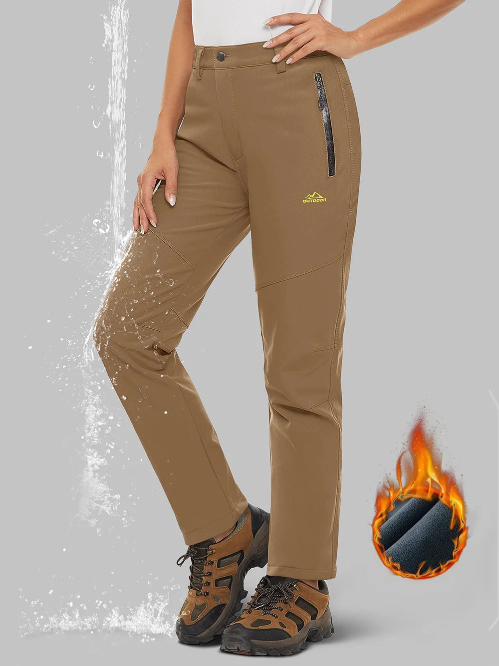 Pantalon Randonnée Femme Softshell Chaud, Déperlant & Multi-Poches - Storm Pants - Esprit Rando