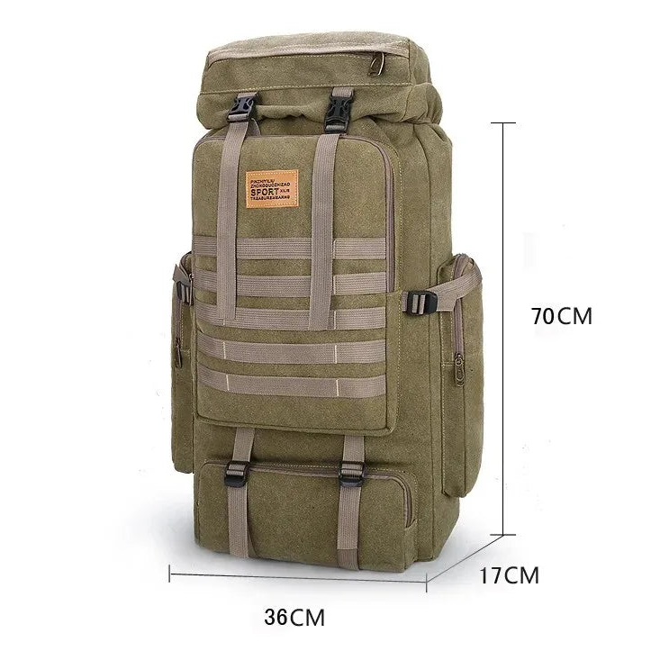 Sac de Randonnée 80L Baroudeur Résistant & Confort - NomadCore 80 - Esprit Rando