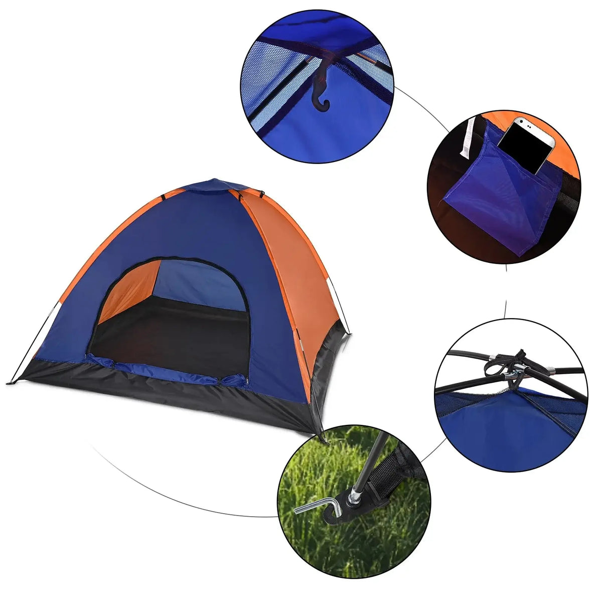 Tente randonnée imperméable anti-UV pour bivouac en famille