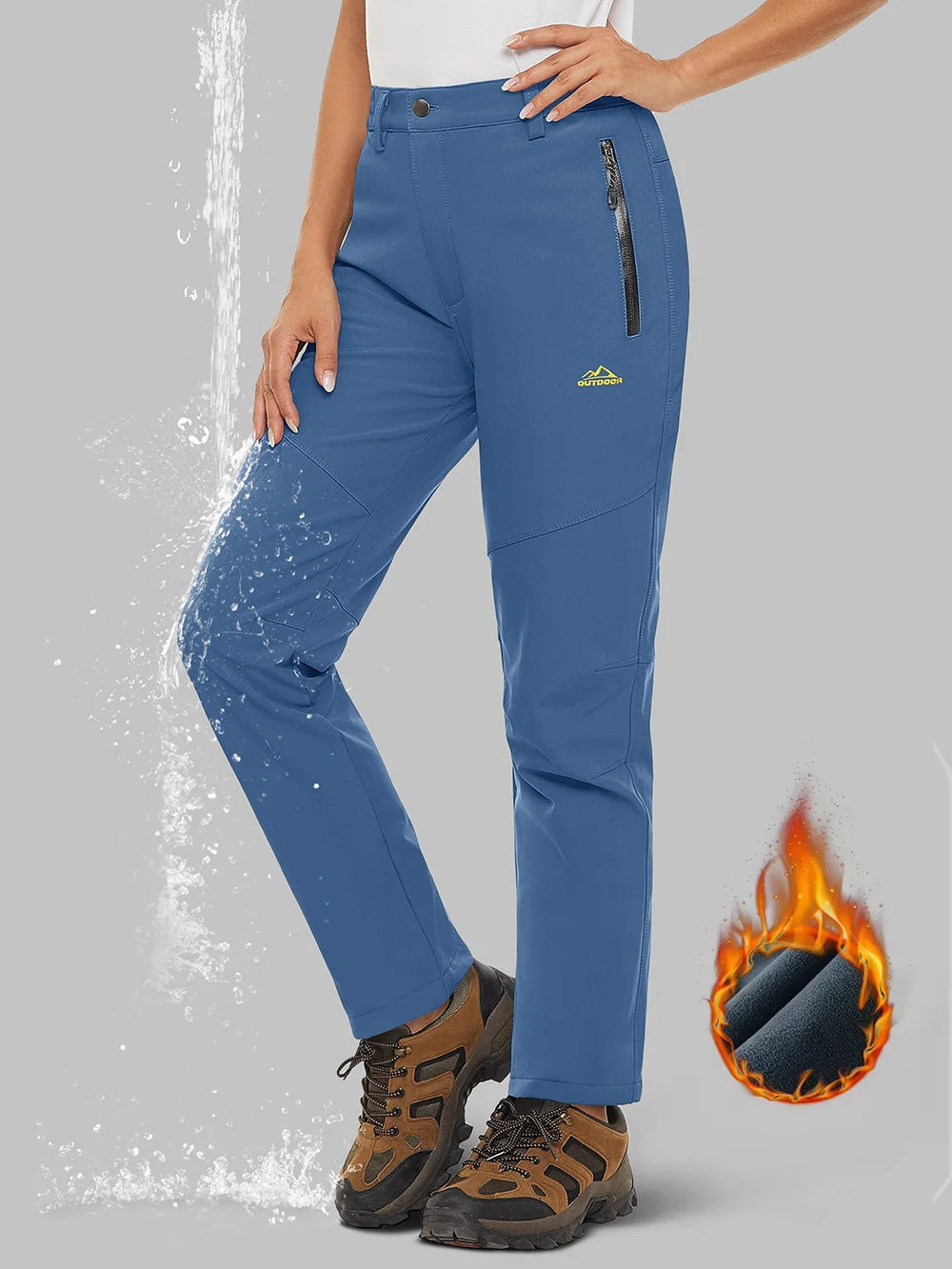 Pantalon Randonnée Femme Softshell Chaud, Déperlant & Multi-Poches - Storm Pants - Esprit Rando