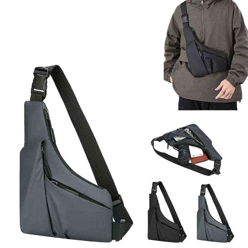 Sacoche Randonnée Homme Asymétrique – Légère & Moderne - Minimalisty - Esprit Rando