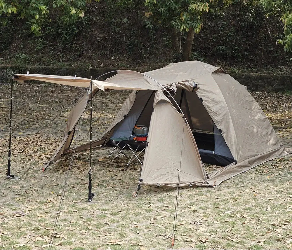 Tente Randonnée Dôme Hiver Compatible avec Mini Cheminée, Étanche - CAMPFLEX - Esprit Rando