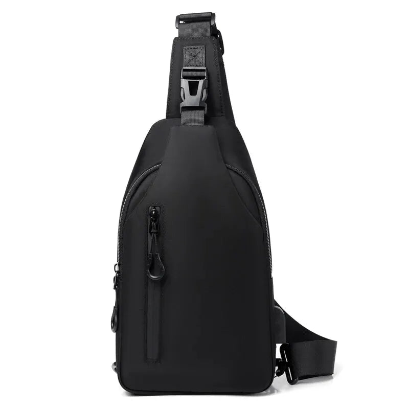 Sacoche Randonnée Bandoulière Déperlante avec Port USB — Nylon Oxford Résistant - TrailVolt - Esprit Rando