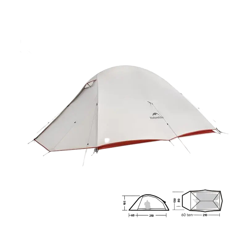 Tente Randonnée Légère 2 Personnes – 4 saisons, double-toit PU, bivouac trekking - VENTURIS CloudUp Pro 2P - Esprit Rando