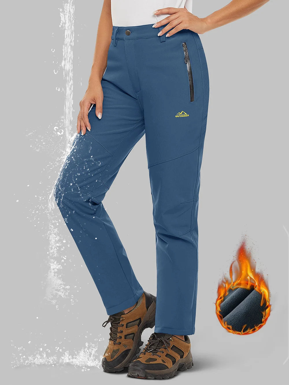 Pantalon Randonnée Femme Softshell Chaud, Déperlant & Multi-Poches - Storm Pants - Esprit Rando