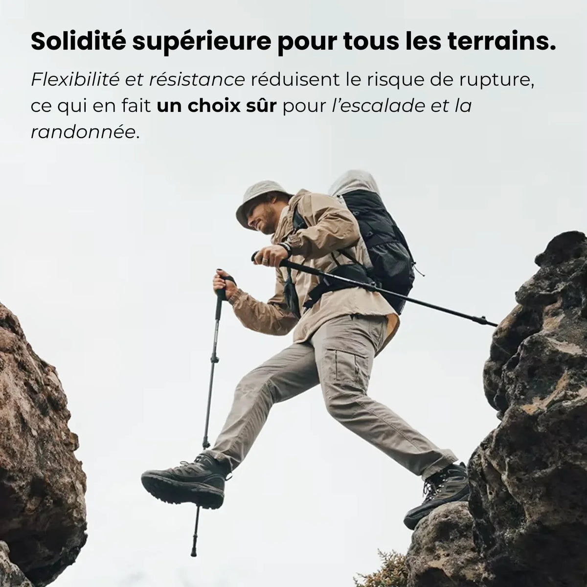 Bâton De Randonnée Télescopiques (56–135 cm) Quick Lock - Aluminium 7075 - Naturehike 135 - Esprit Rando
